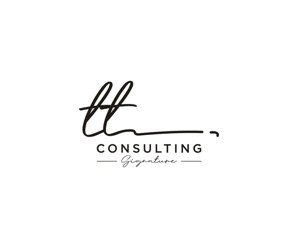 Initial TT signature logo collection template vector. Hand drawn Calligraphy lettering Vector illustration.