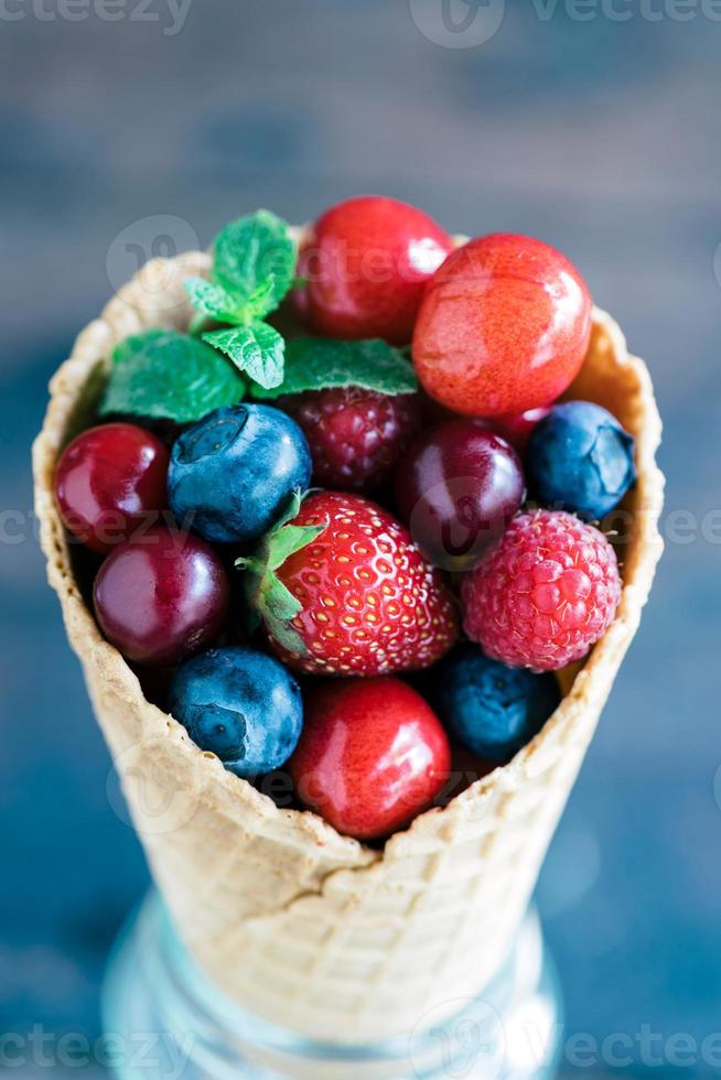 Fruits in the cone photo