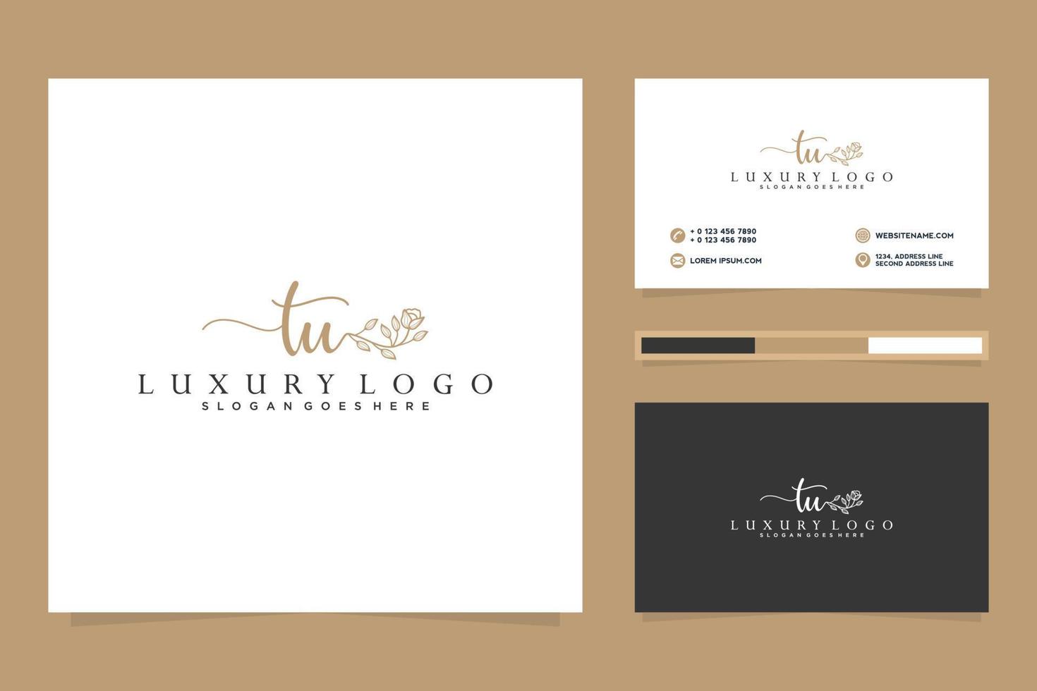 Initial TU Feminine logo collections and business card template Premium Vector. vector