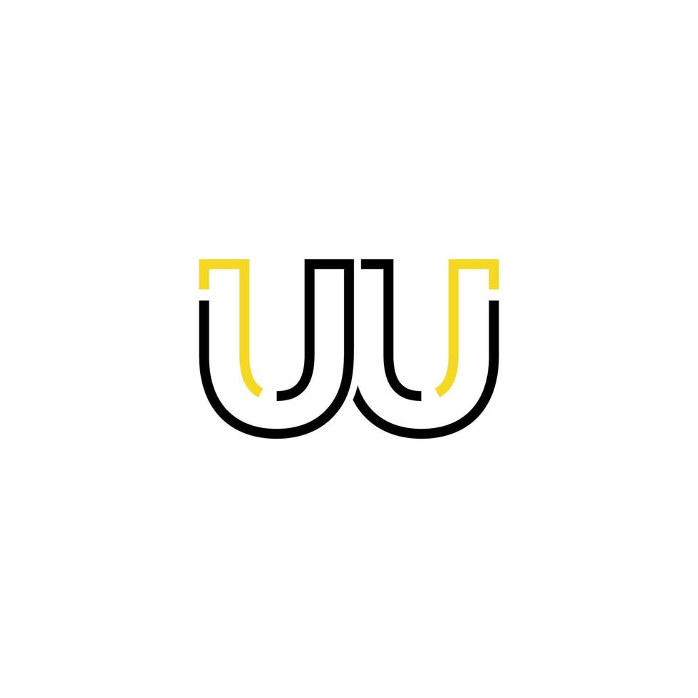 Abstract letter UU logo design with line connection for technology and digital business company. vector