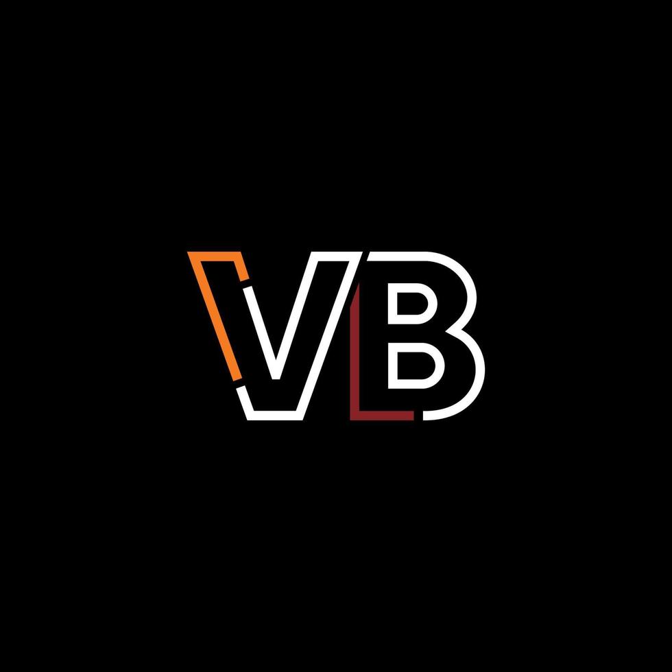 Abstract letter VB logo design with line connection for technology and digital business company. vector