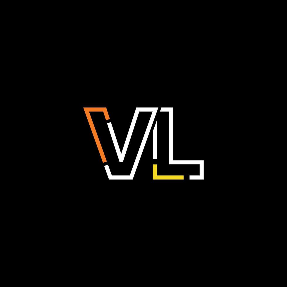 Abstract letter VL logo design with line connection for technology and digital business company. vector
