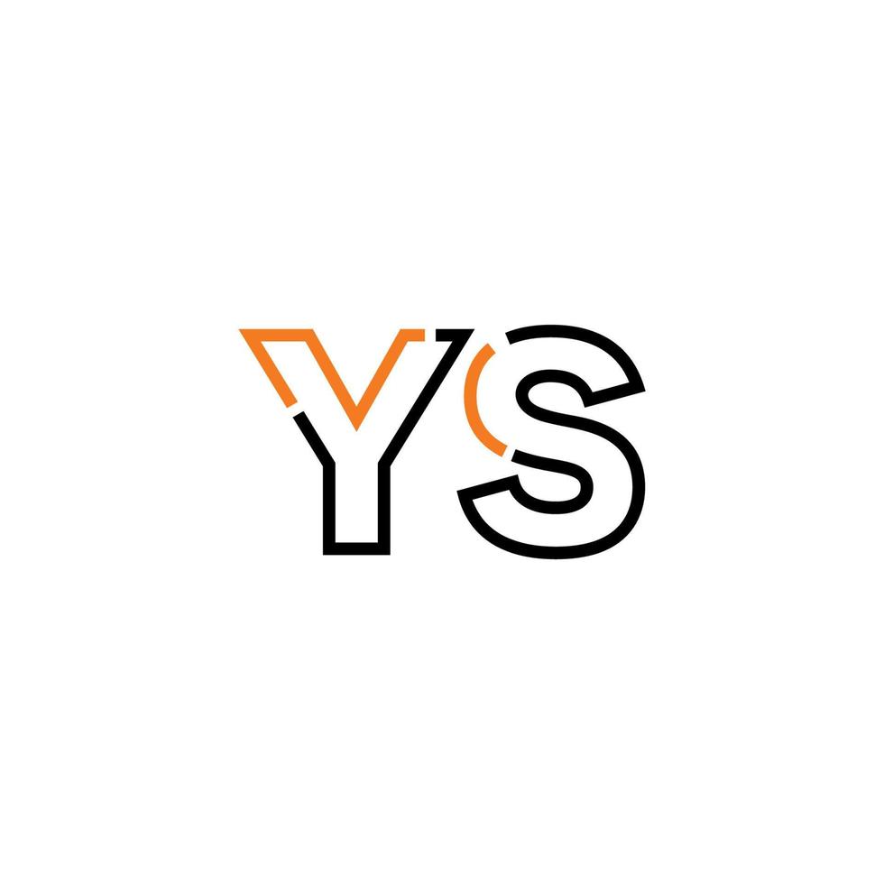 Abstract letter YS logo design with line connection for technology and digital business company. vector