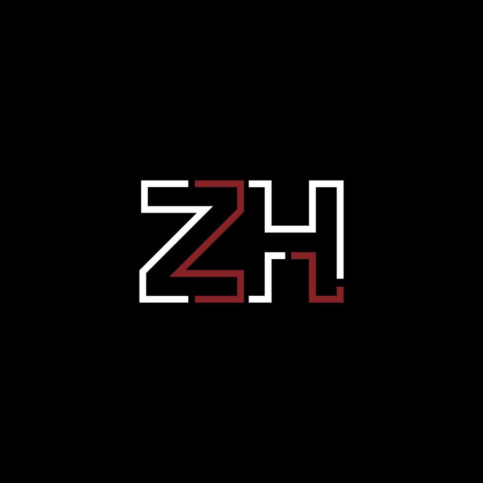 resumen letra Z h logo diseño con línea conexión para tecnología y digital negocio compañía. vector