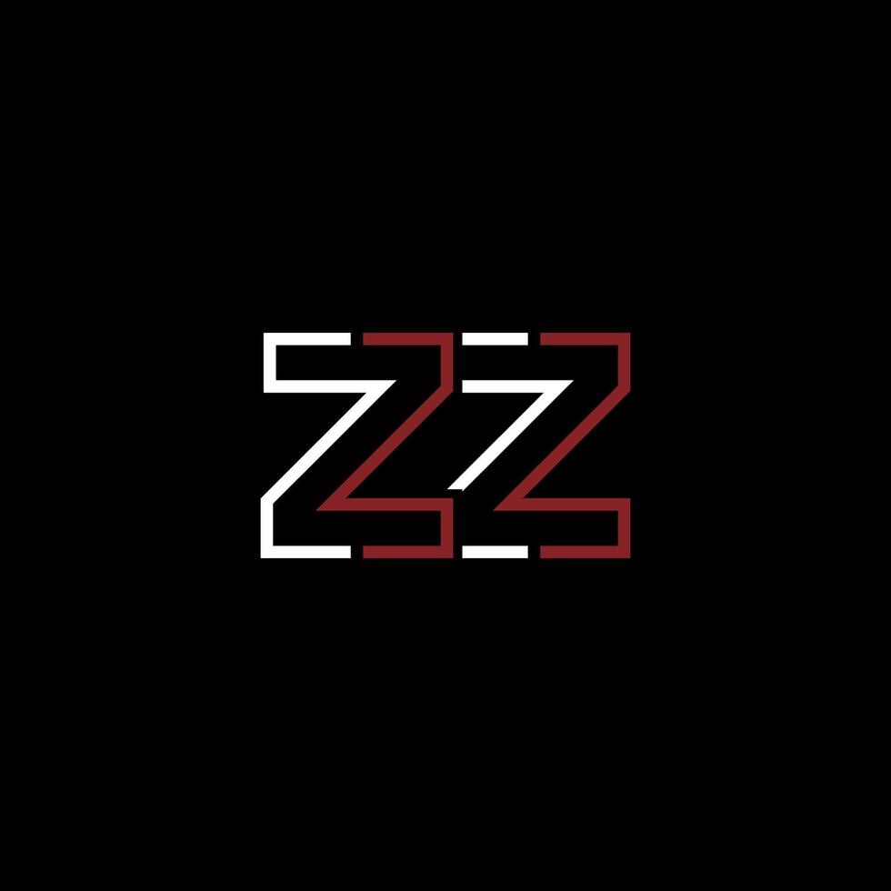 Abstract letter ZZ logo design with line connection for technology and digital business company. vector