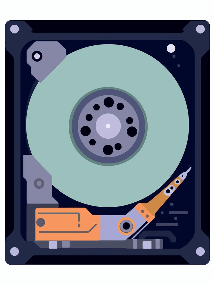 open modern hard drive vector