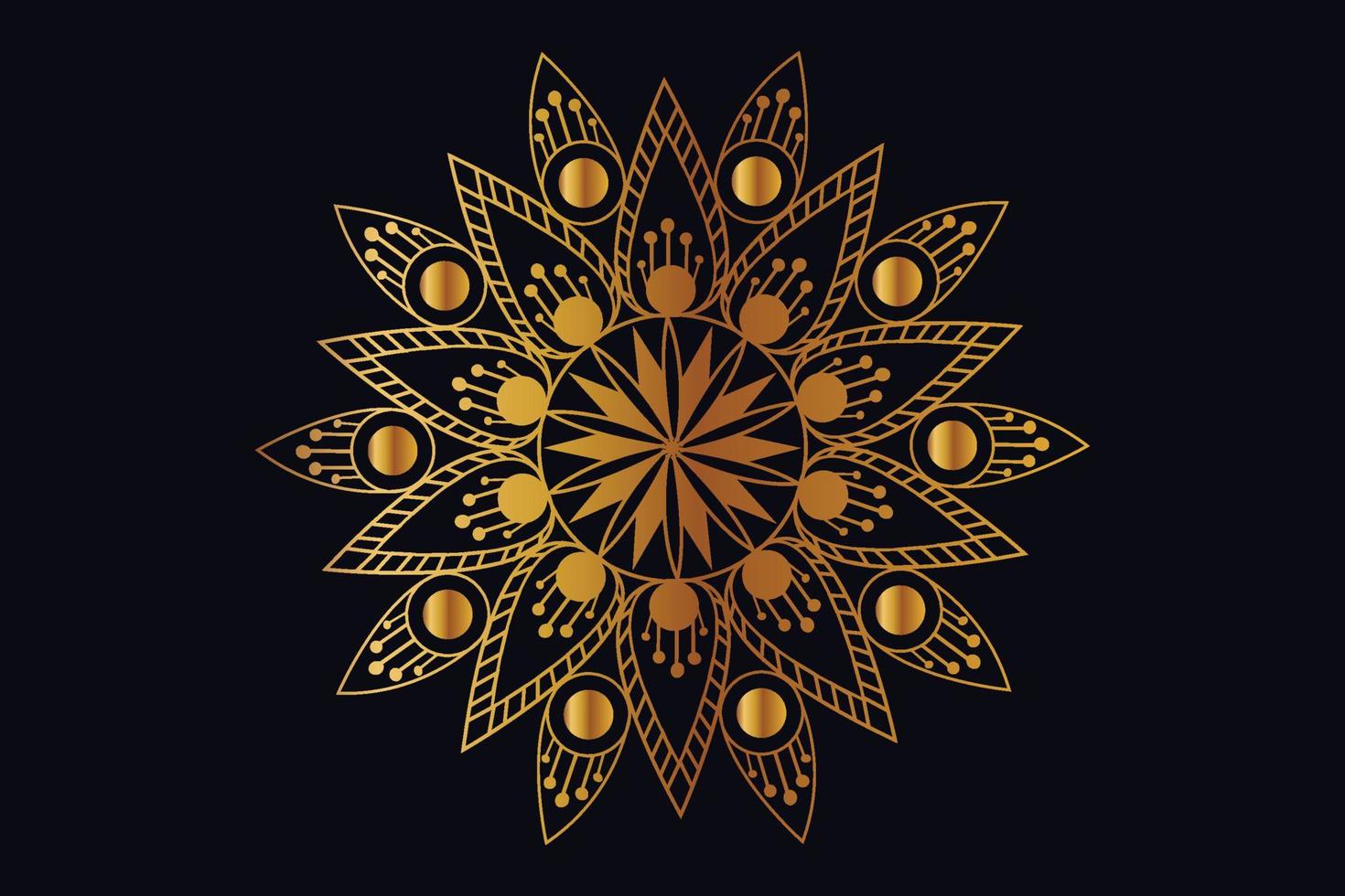 Luxury golden arabesque style mandala pattern background. Mandala template for page decoration cards, books, fabric, textiles, and wallpaper. Islamic background design. vector