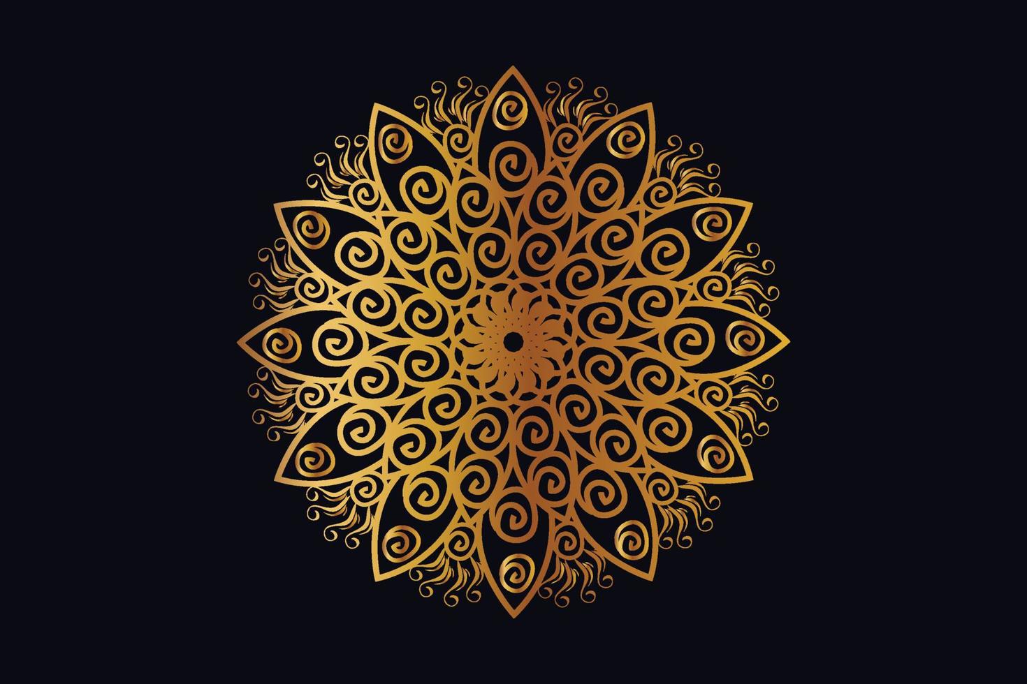 Luxury golden arabesque style mandala pattern background. Mandala template for page decoration cards, books, fabric, textiles, and wallpaper. Islamic background design. vector