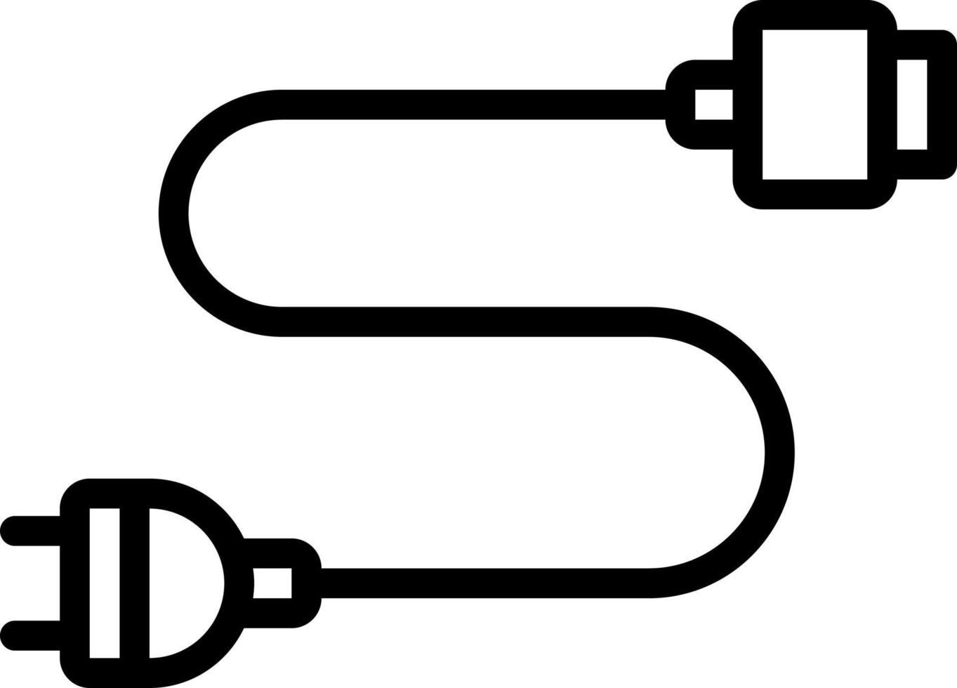 línea icono para cableado vector