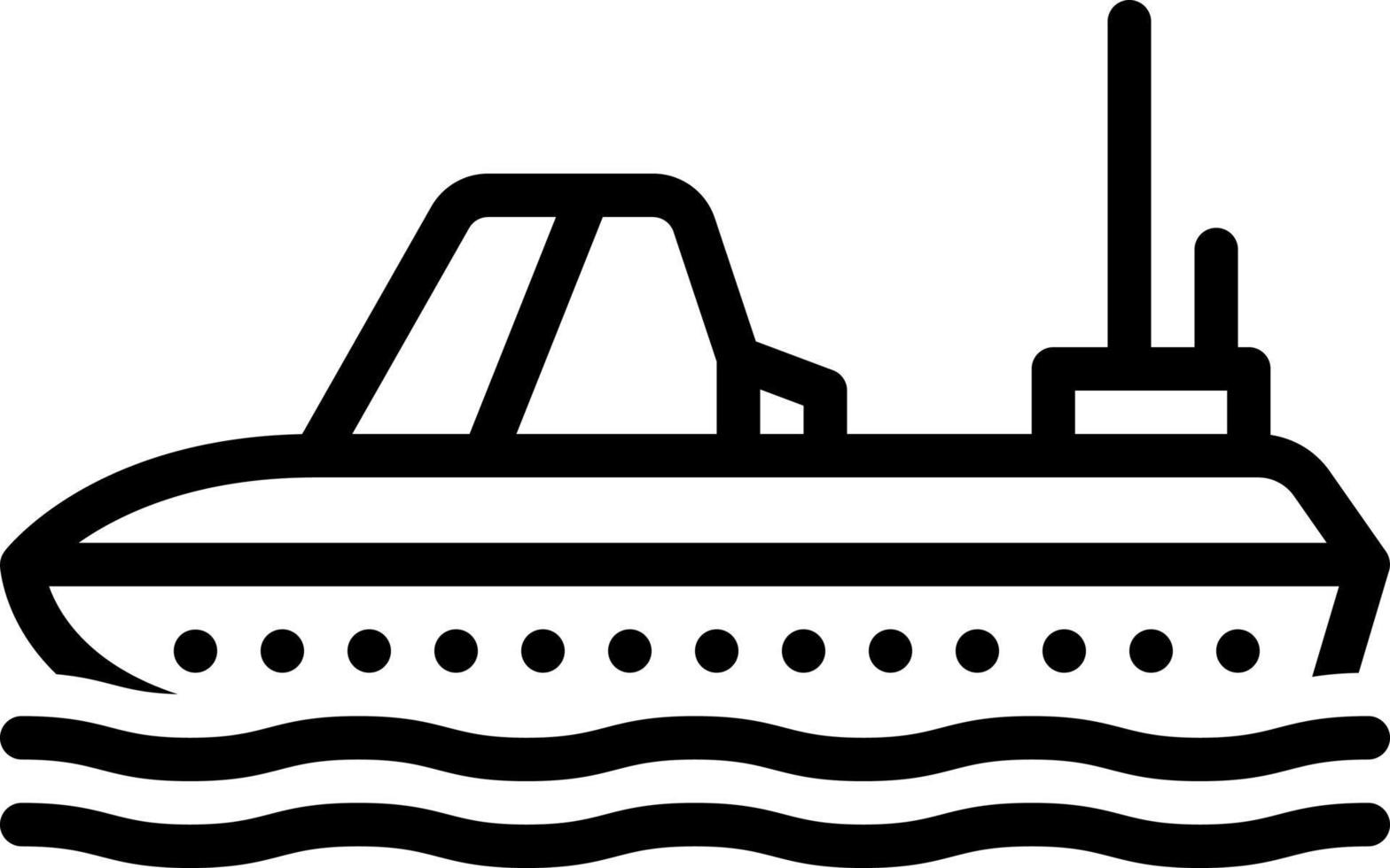line icon for boat vector
