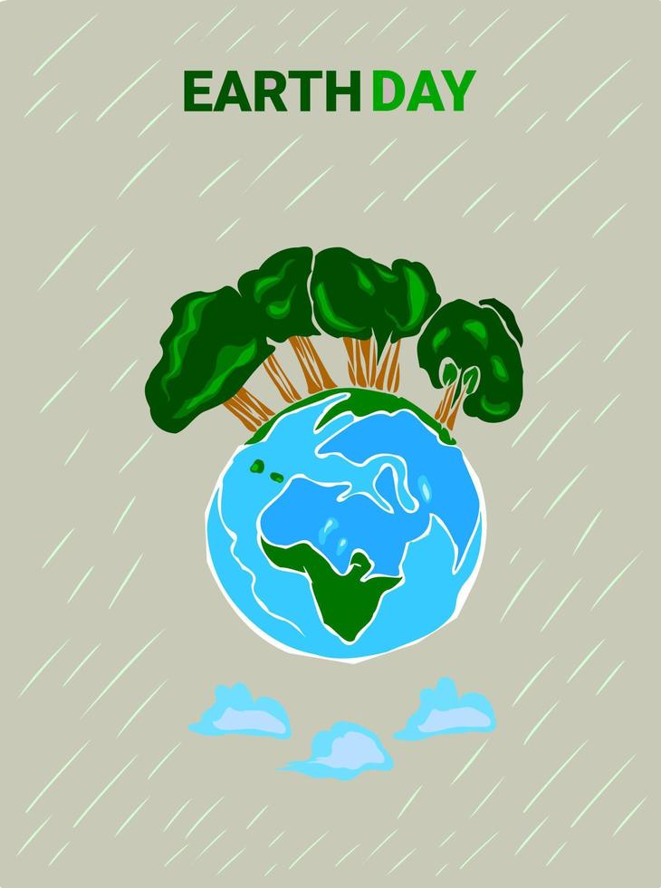 Earthday 22 April celebration,love nature, vector