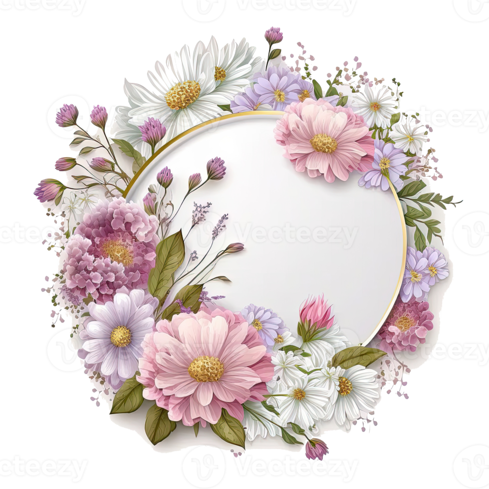 Natural Floral Empty Frame. png
