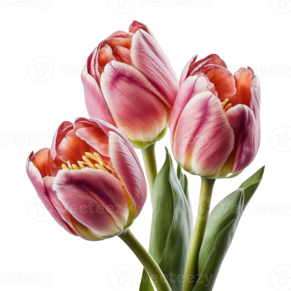 Pink Tulip Flowers Isolated 22972635 PNG