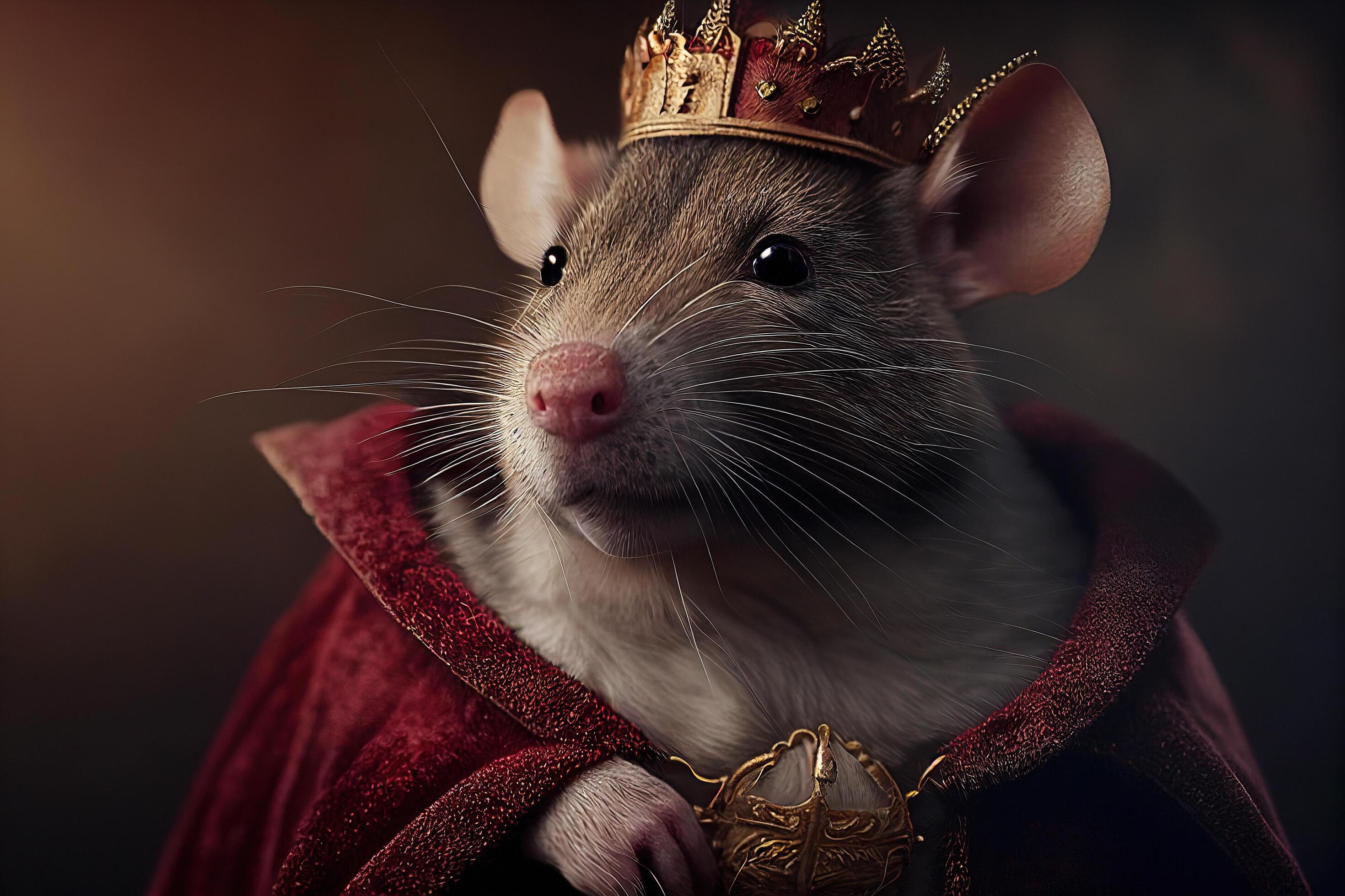 King of a rat in royal robe and crown on throne. AI generative illustration  22972663 Stock Photo at Vecteezy