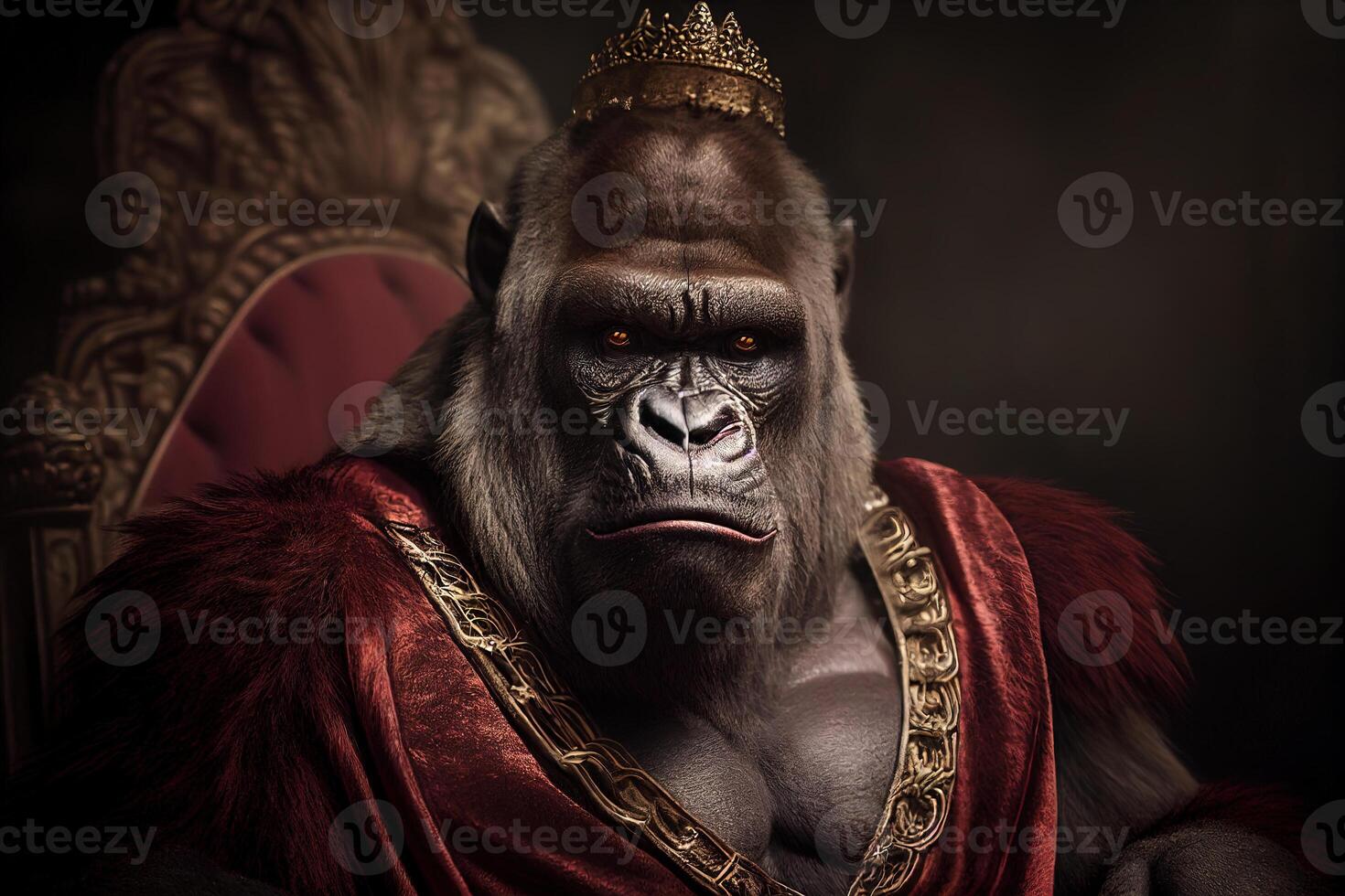 King of a rat in royal robe and crown on throne. AI generative illustration  22972663 Stock Photo at Vecteezy