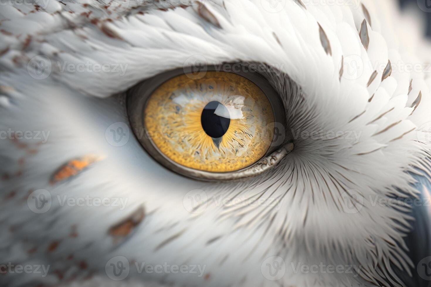 Macro eyes snowy owl. . photo