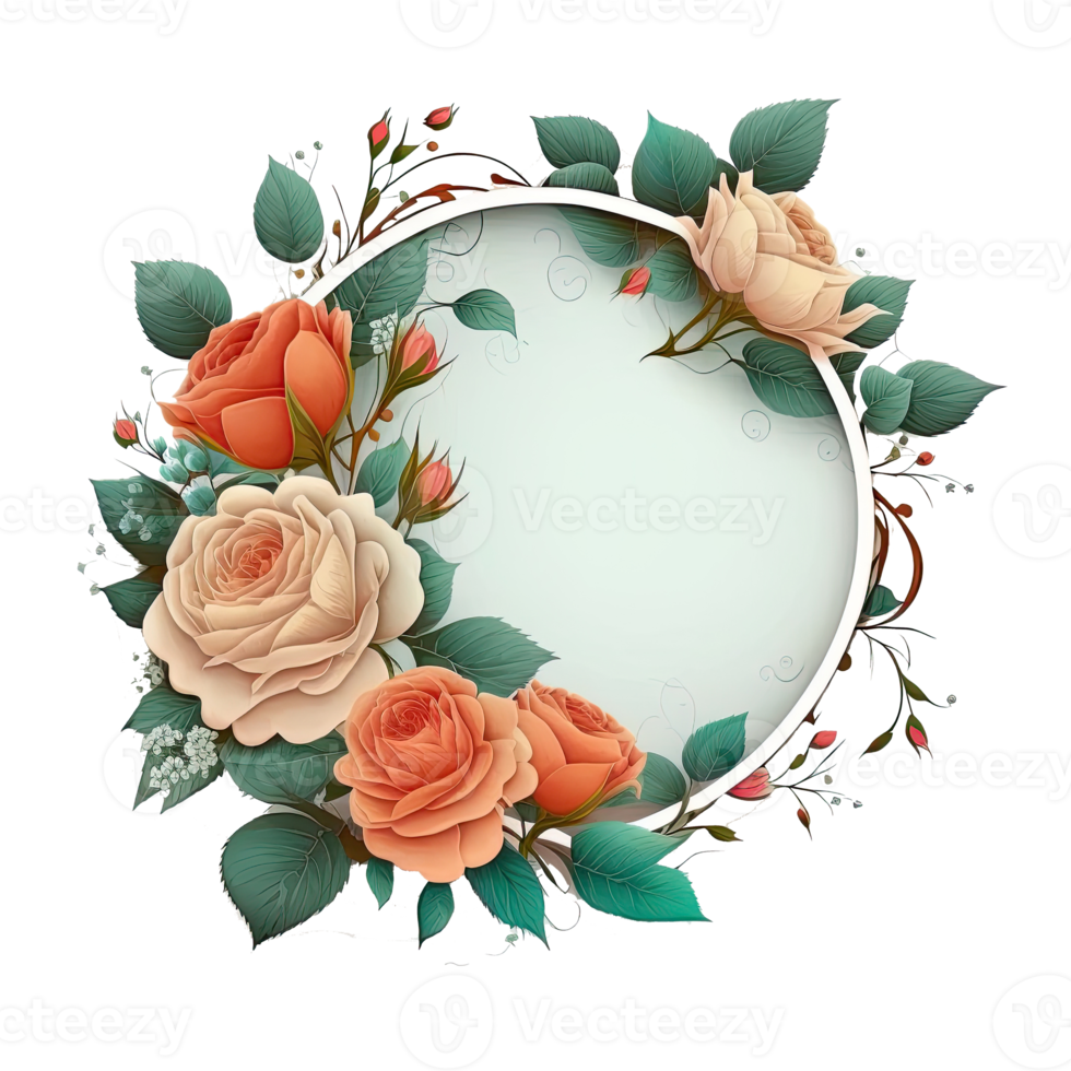 Natural Floral Empty Frame. png