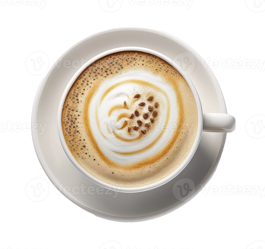 Cup of cappuccino coffee png