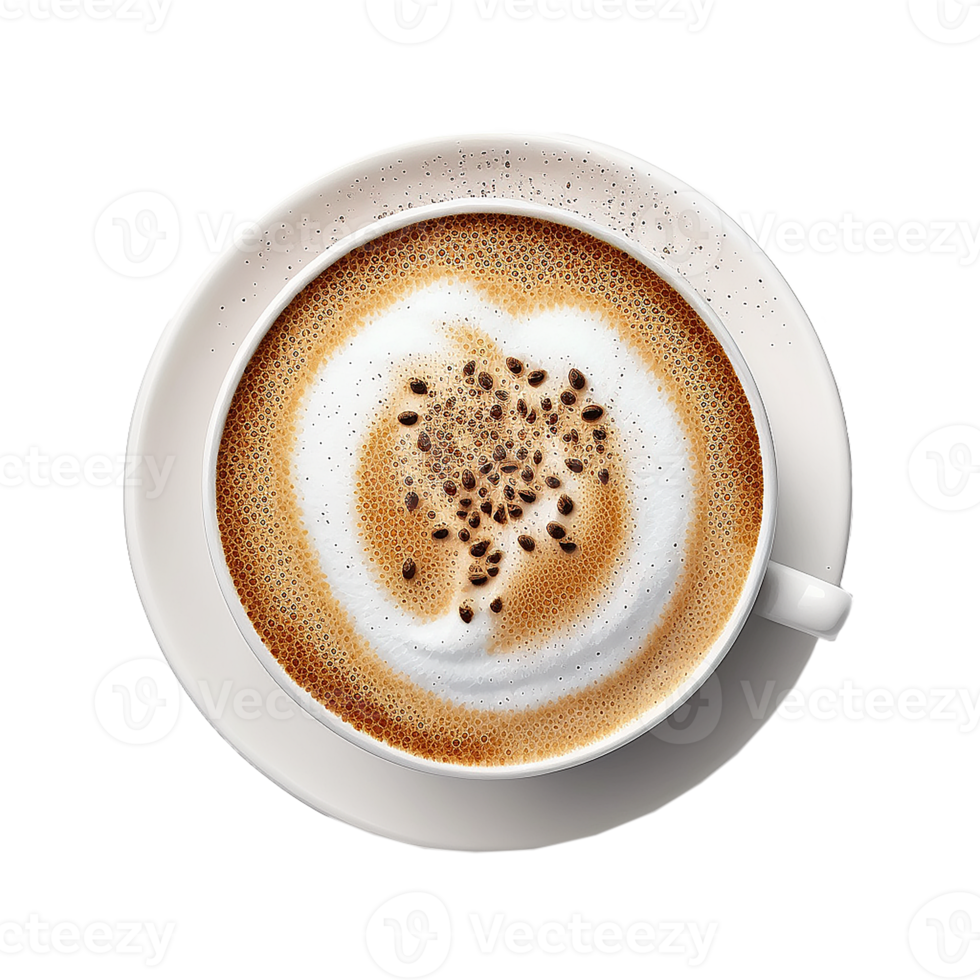 Cup of cappuccino coffee png