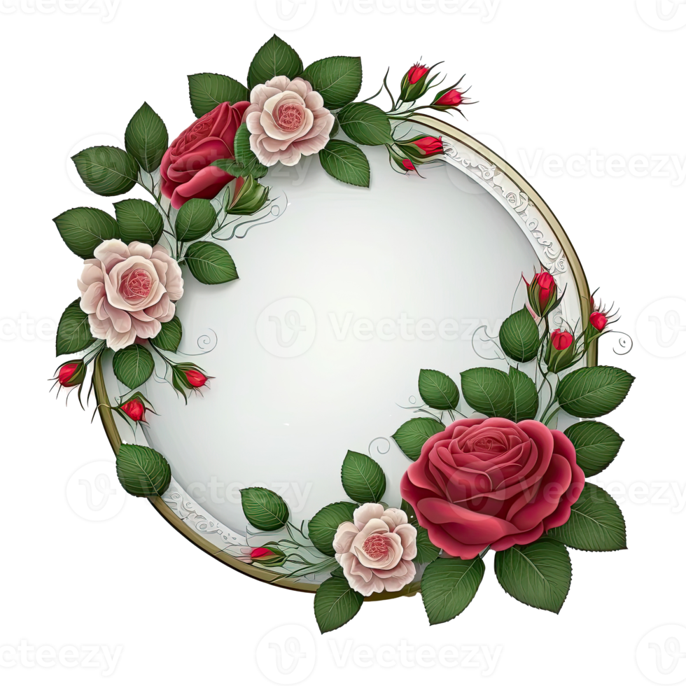Natural Floral Empty Frame. png