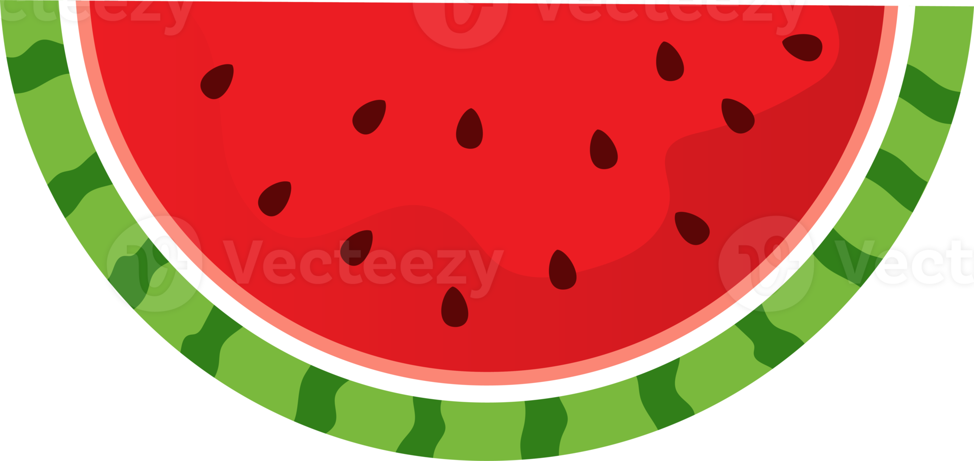 Fresh, ripe watermelon with vibrant red flesh, halved watermelon, perfect for summer png