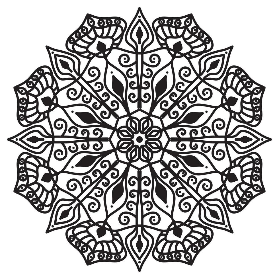 Mandala pattern abstract floral ornament vector