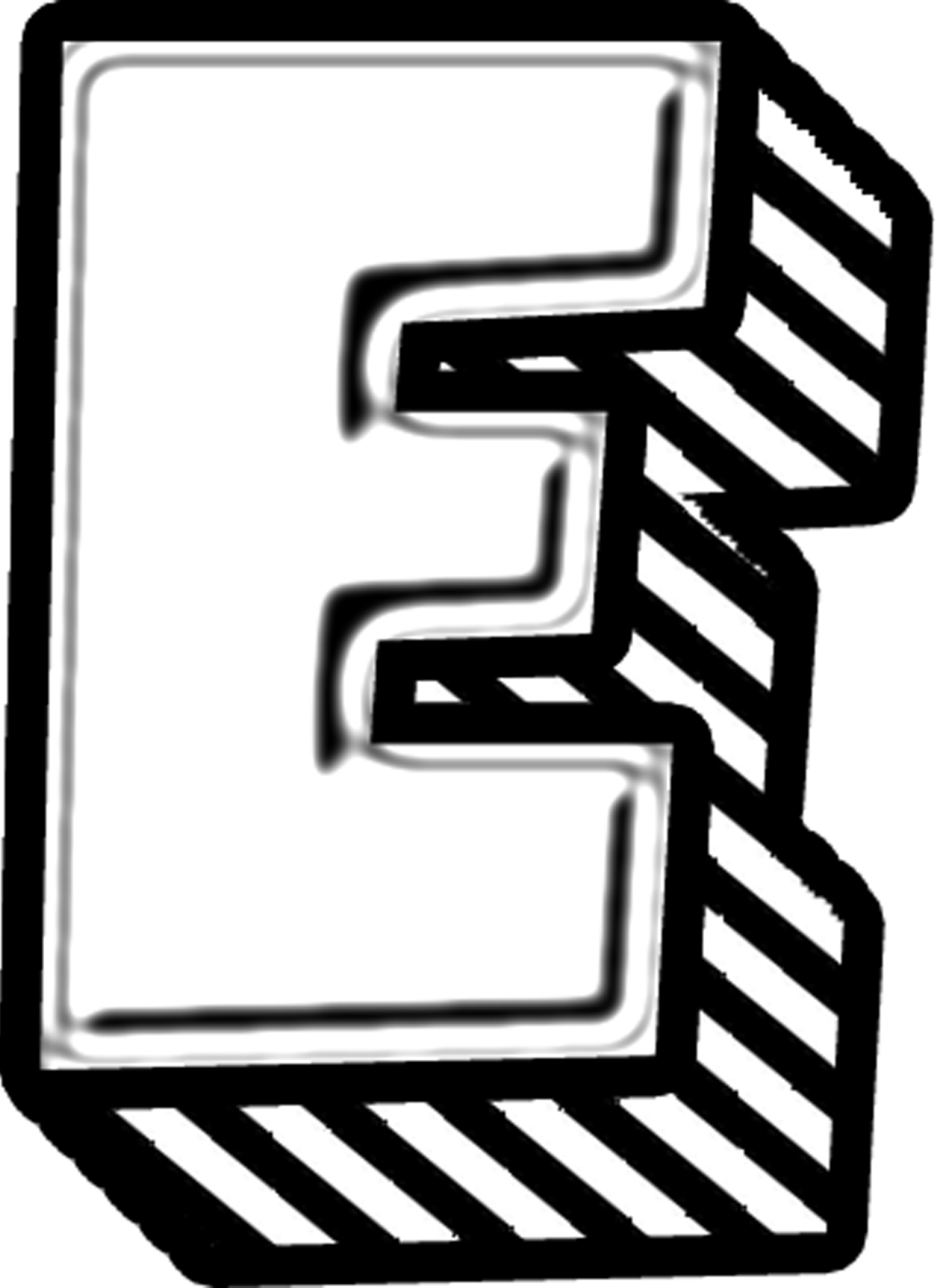 3D Doodle Font Letter E 22973639 PNG