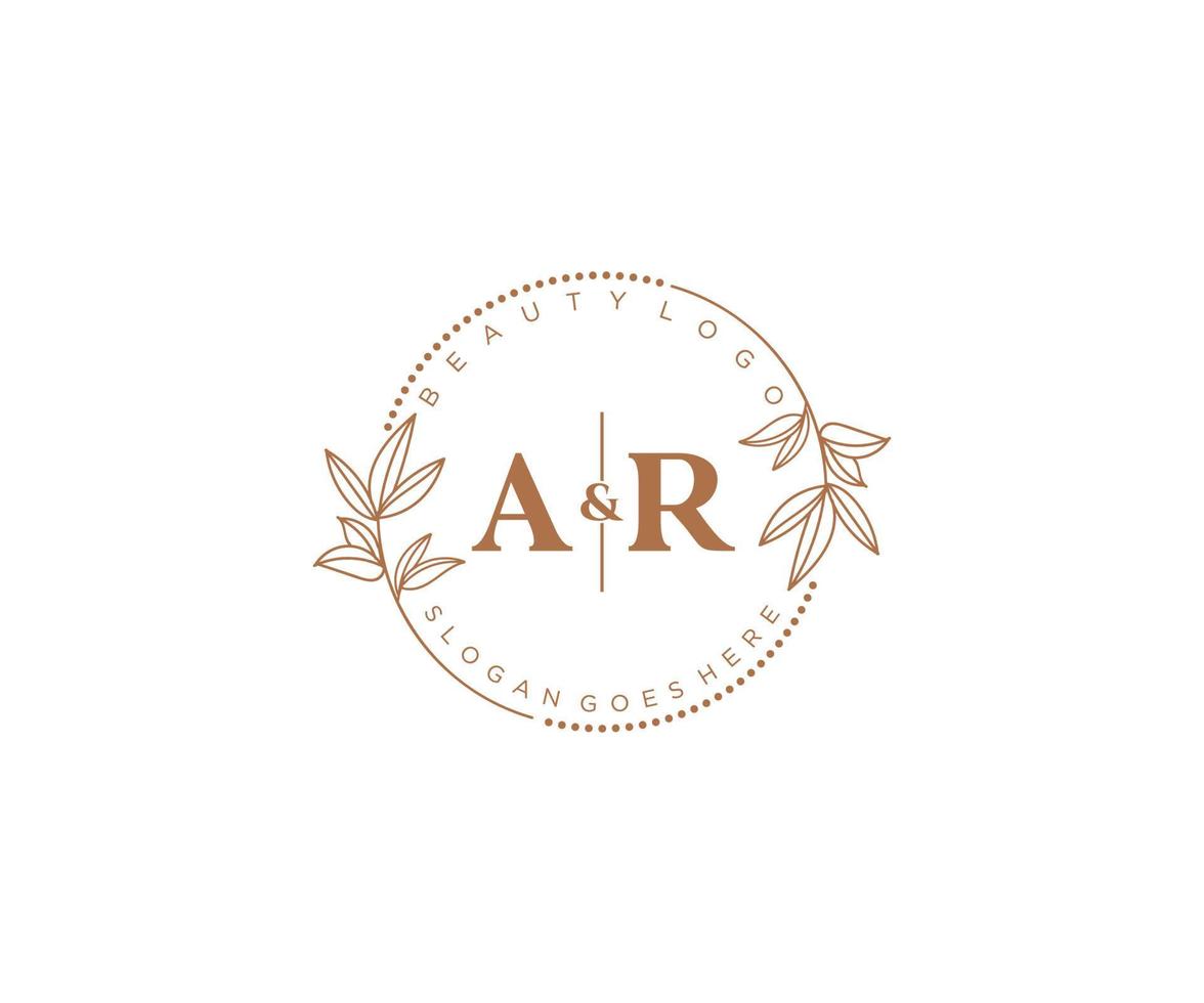 inicial Arkansas letras hermosa floral femenino editable prefabricado monoline logo adecuado para spa salón piel pelo belleza boutique y cosmético compañía. vector