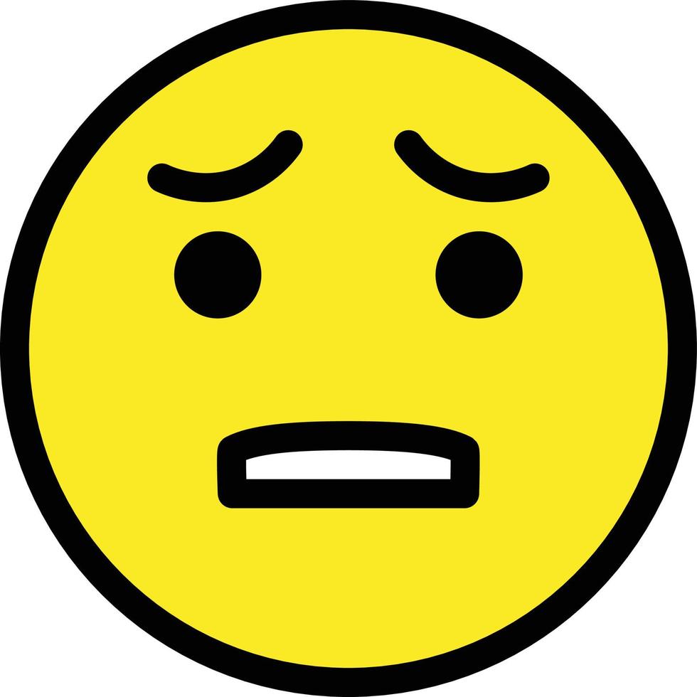 anguished face Illustration Vector