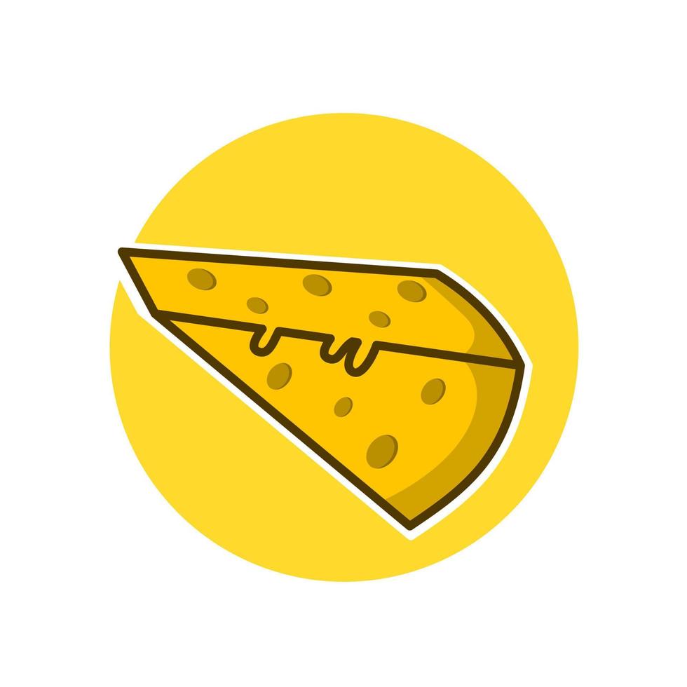 cheese illustration for logo and sticker. vector
