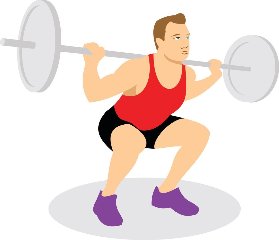 Vector Image Of A Man Lifting Weights