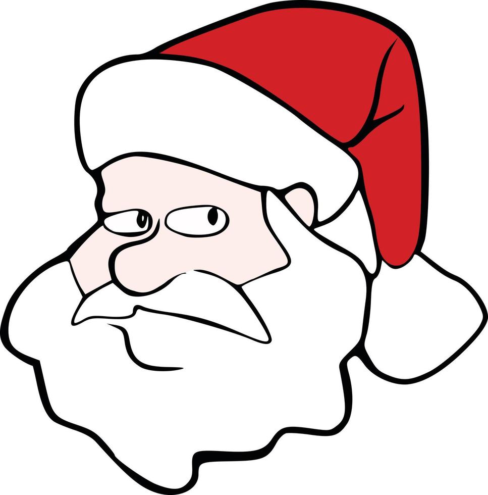 Simple Vector Graphics Of Santa Claus. Use It For Your Holiday Designs And Christmas Graphics
