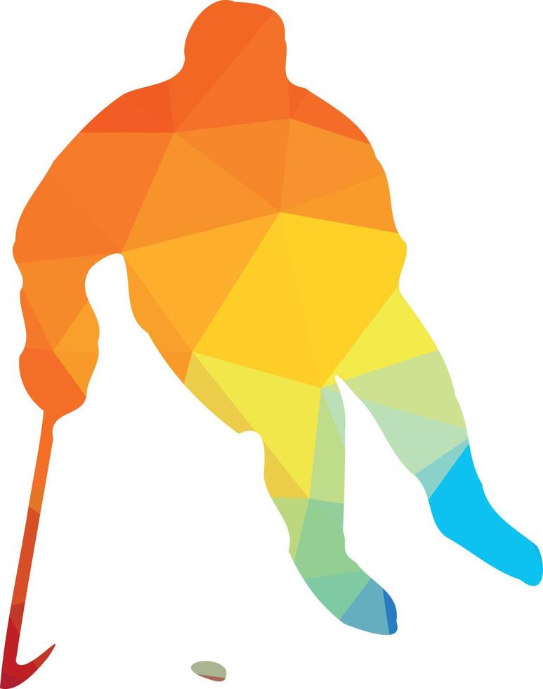 Vector Image Of A Hockey Player Silhouette 