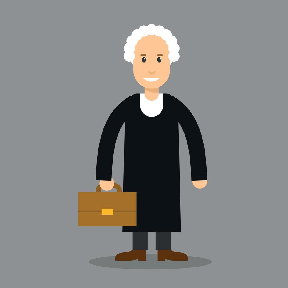 Image Of A Judge With A Suitcase  vector