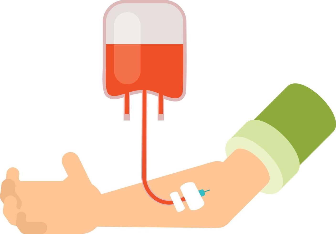 Vector Illustration Of A Blood Transfusion Process 
