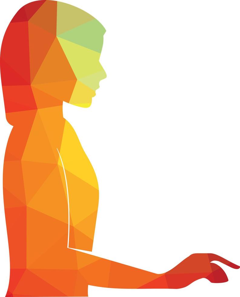 Profile Image Of A Woman vector