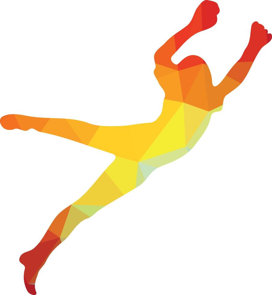 Vector Image Of A Goalkeeper In Action