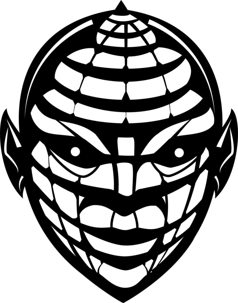 Vector Illustration Of A Man With Tribal Tattoos