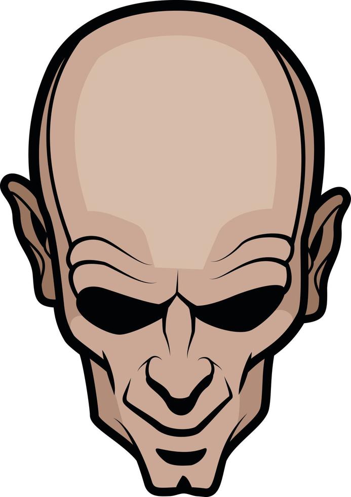 Illustration Of A Man With Bald Head vector