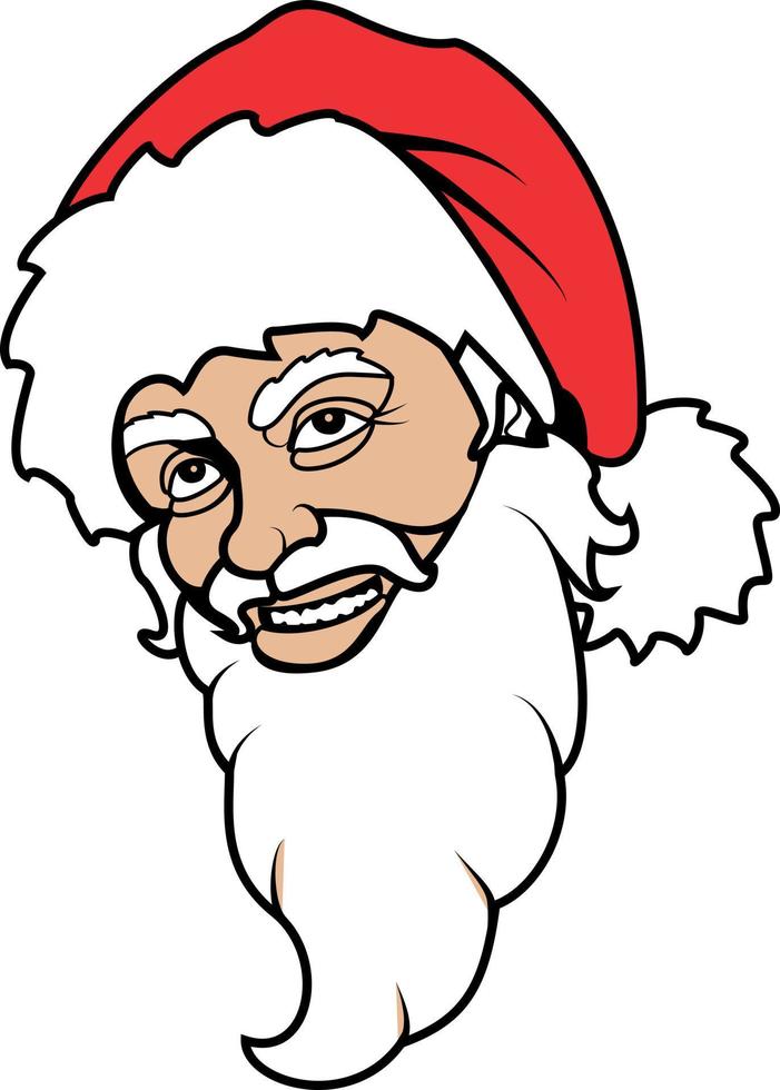 imagen de un sonriente Papa Noel claus vector