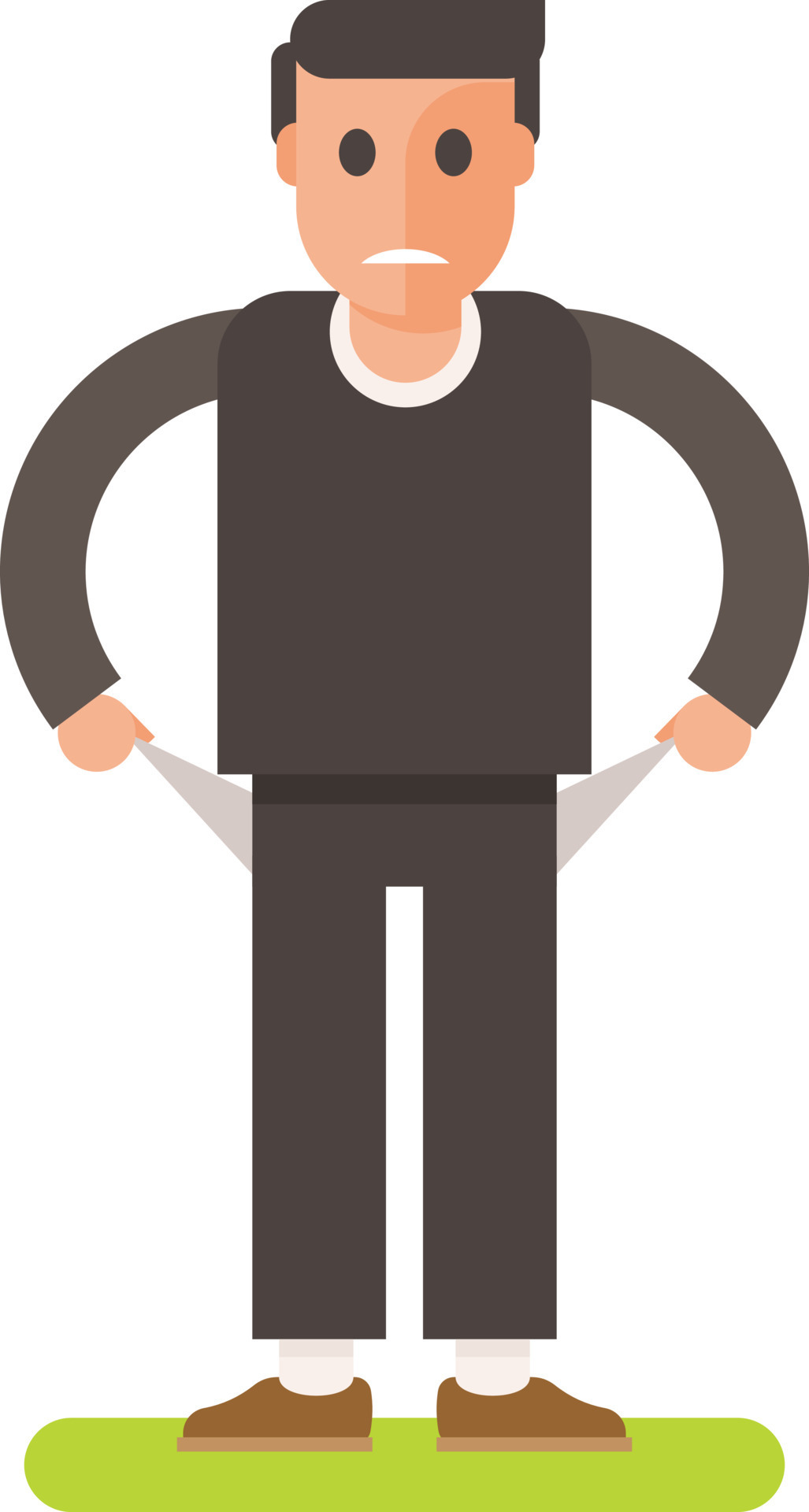 Vector Image Of A Man Showing His Empty Pockets 22974733 Vector Art at Vecteezy