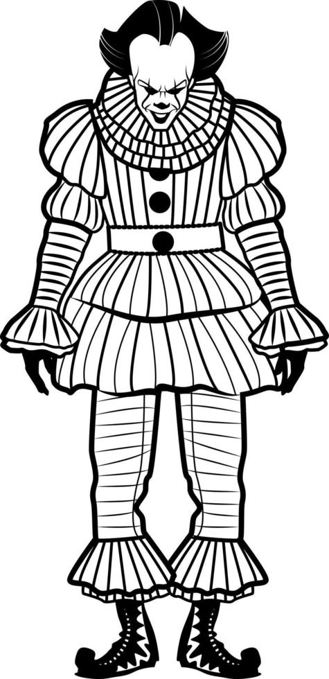 Illustration Of A Man Dressed As A Clown vector