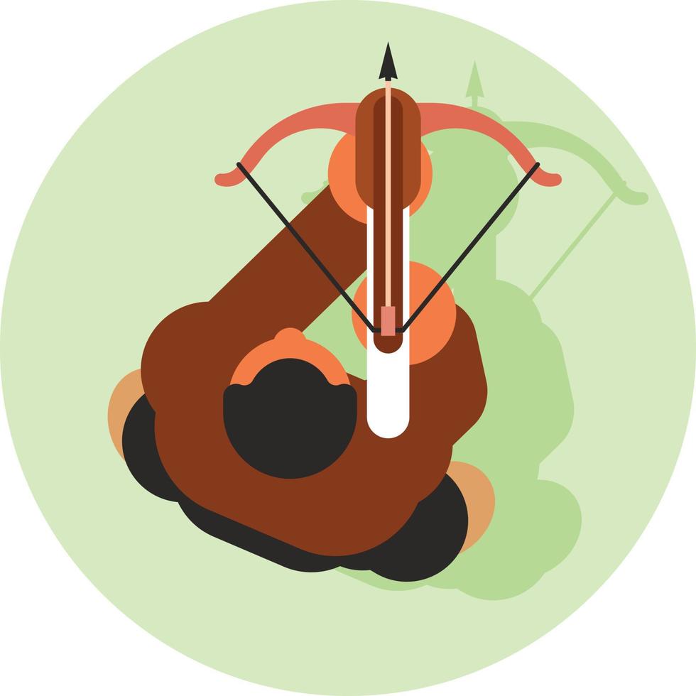 An Archer Shooting With A Crossbow 22974739 Vector Art at Vecteezy
