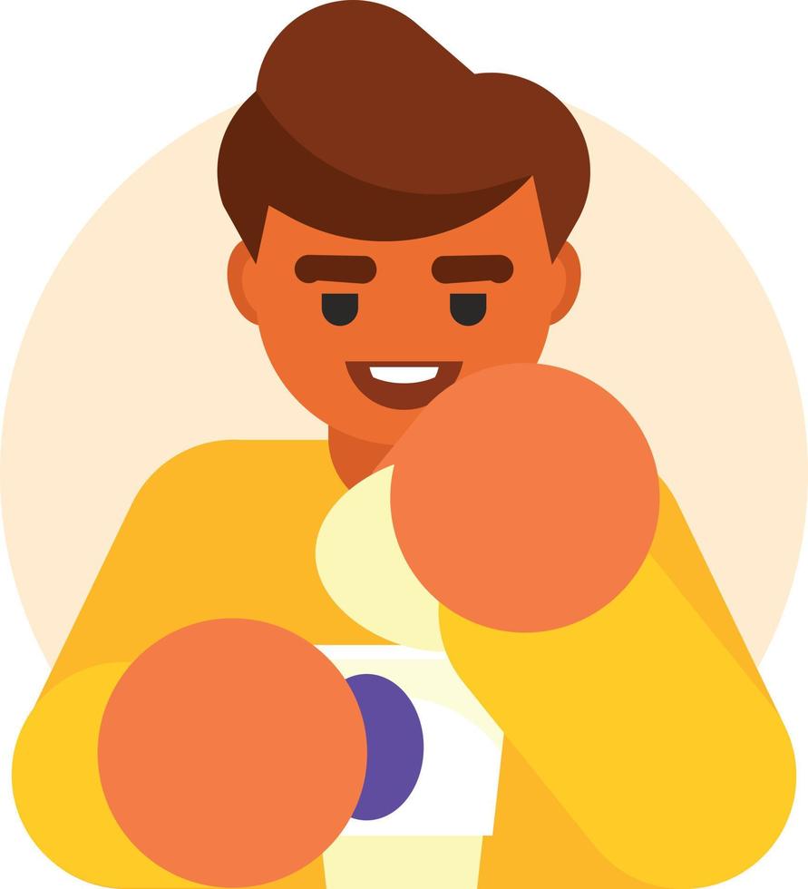 Vector Image Of A Boy Eating Food