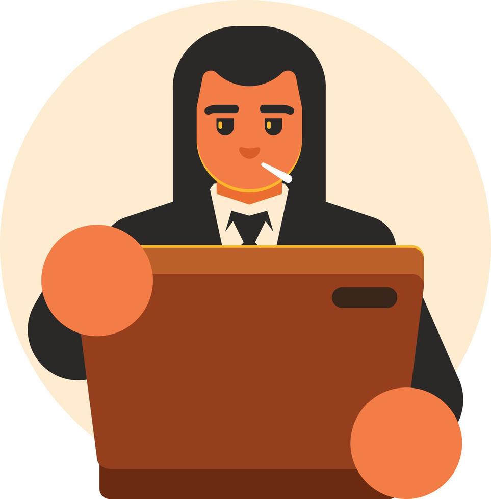 Vector Image Of A Gangster Opening A Briefcase