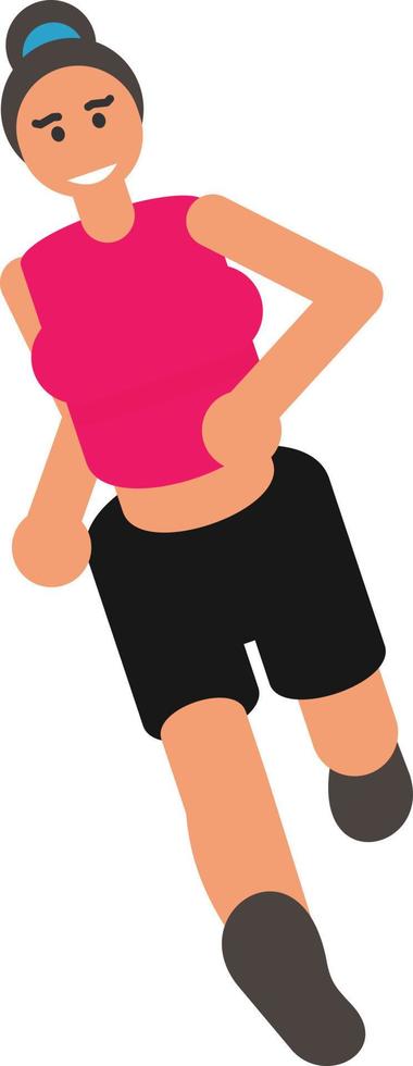 Vector Image Of A Woman Jogging Outside