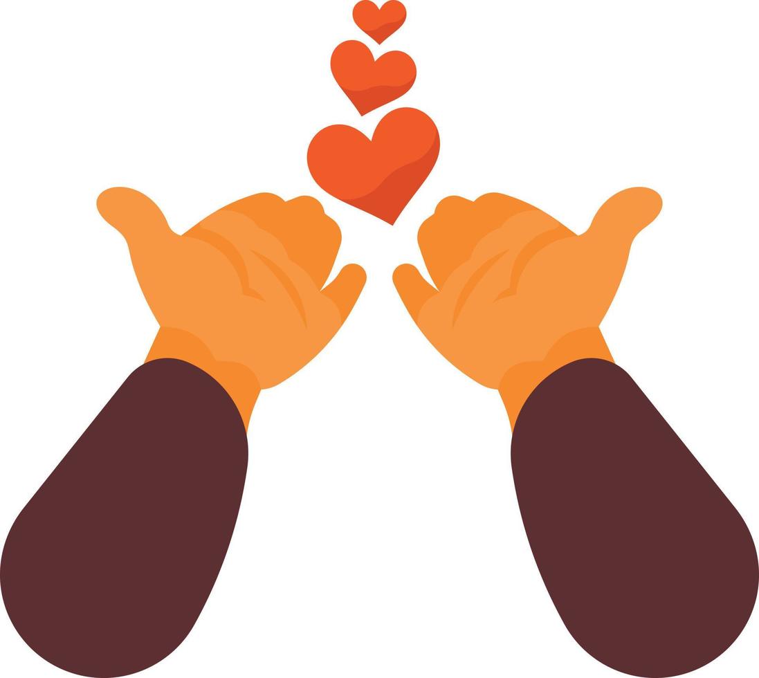 Hands Sending Love And Hearts vector