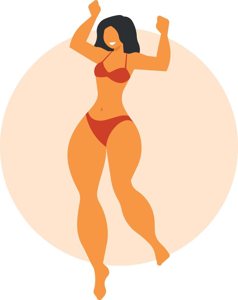 Dancing Girl In A Bikini vector