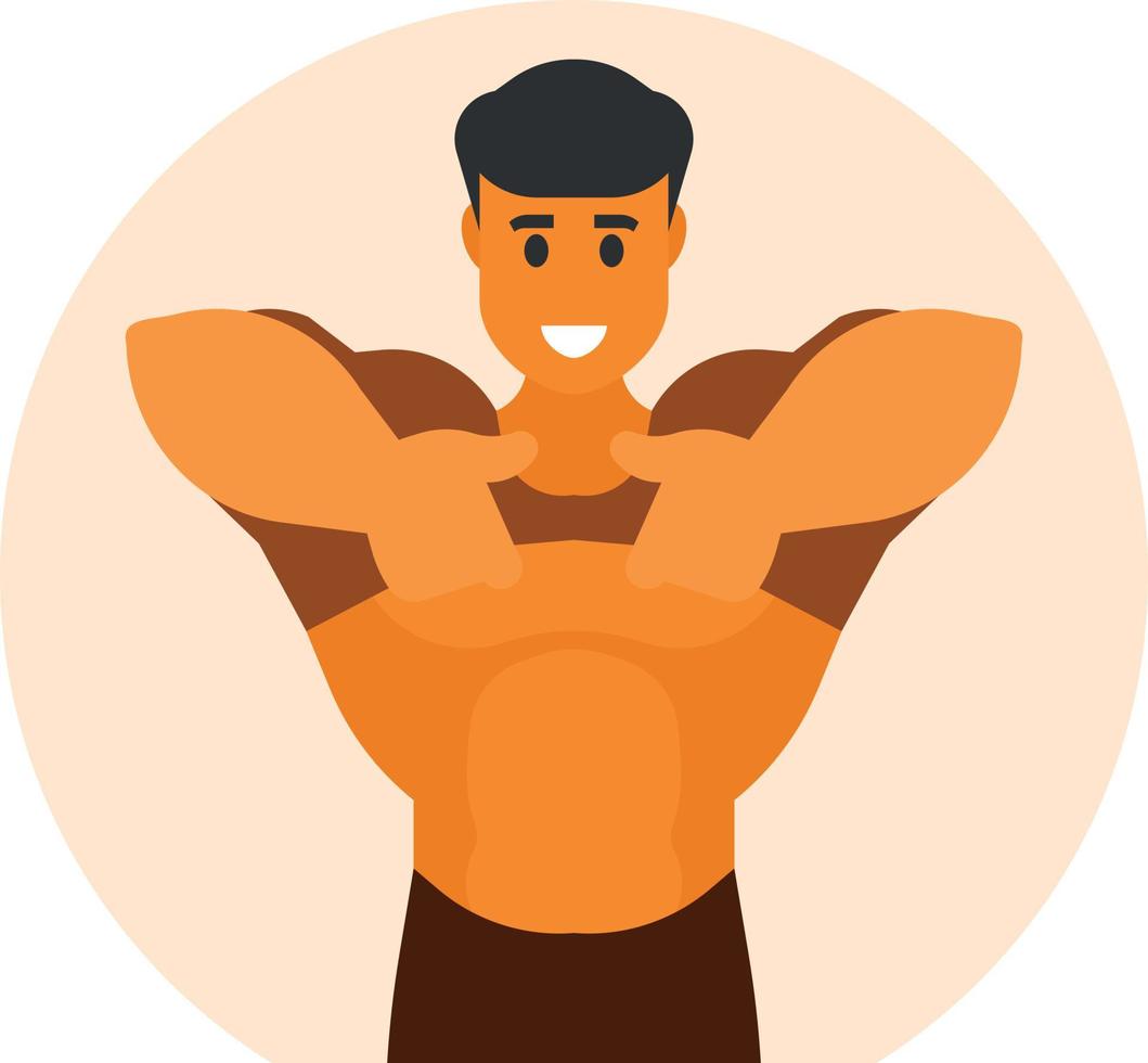 An Athlete Takes His Off Shirt vector