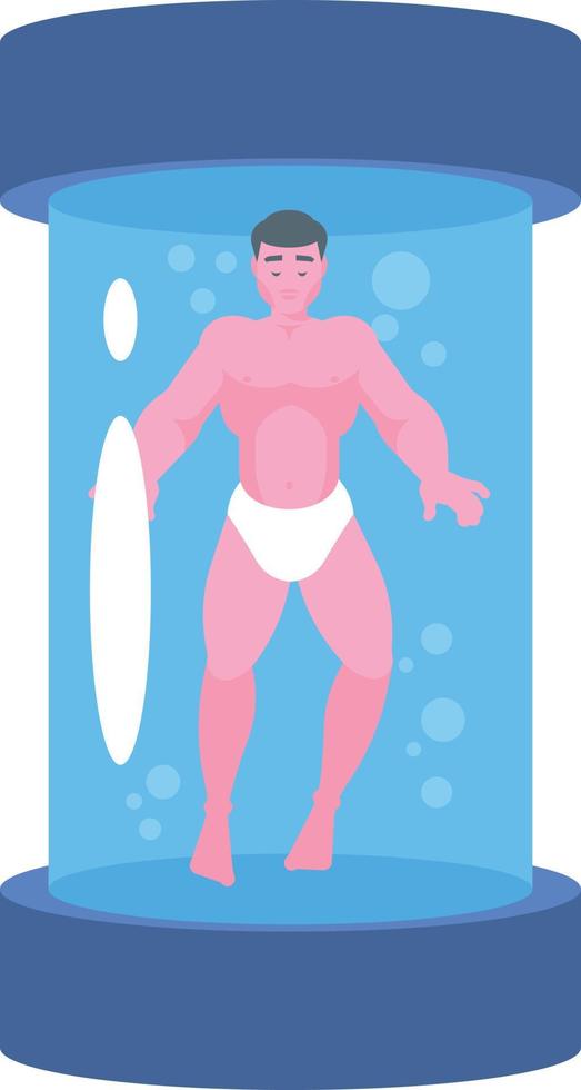 Vector Image Of A Man Inside A Glass Tube